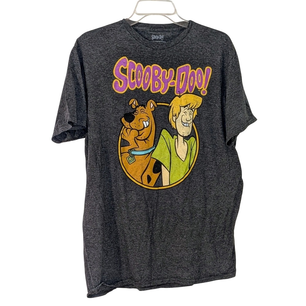 Scooby Doo Shagg Scooby Graphic T Shirt Adult Large Charcoal Gray Hanna Barbera